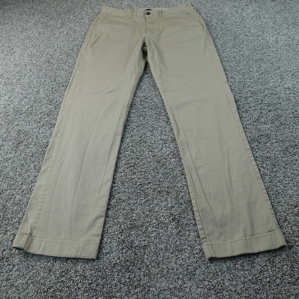 J Crew Pants Mens 32X32 Beige Brown Khaki Straight Chino Trouser Stretch Flex